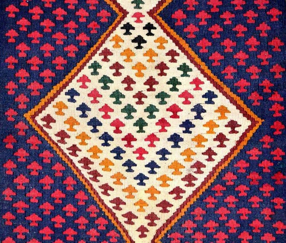 Tapis / Kilim ancien persan, Senneh en laine 180X105 Décoration