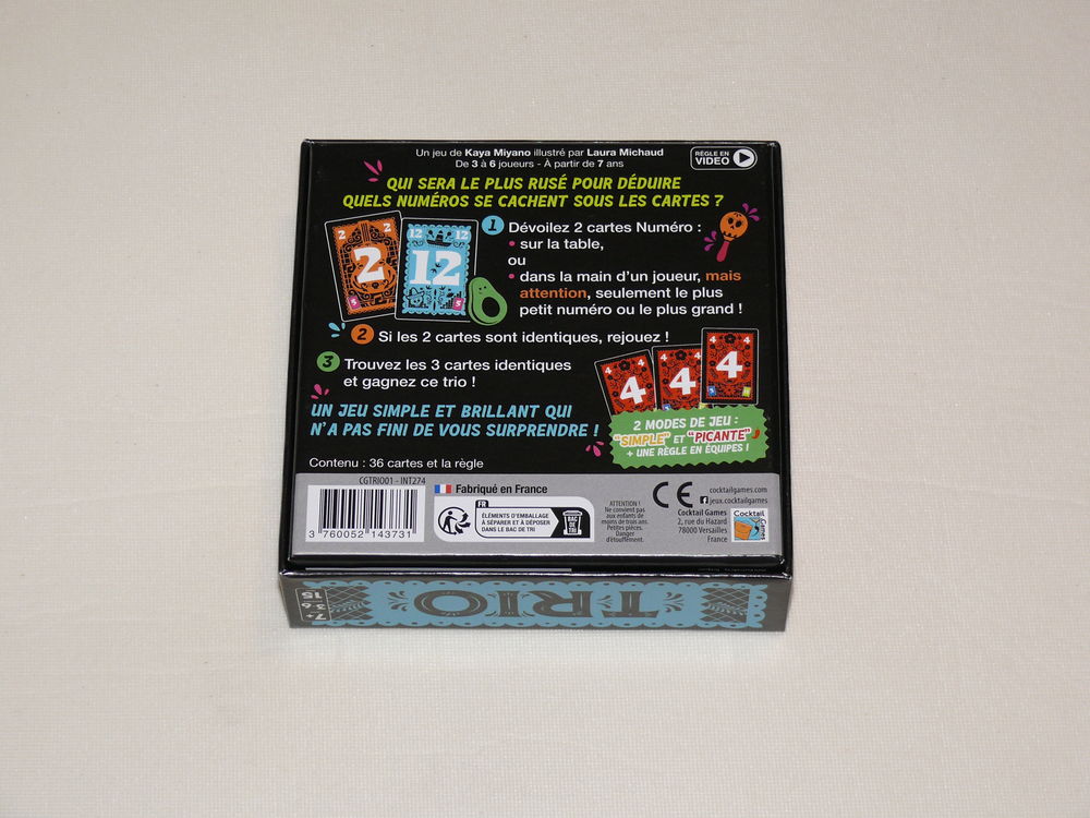 Jeu de cartes : "Trio" Jeux / jouets