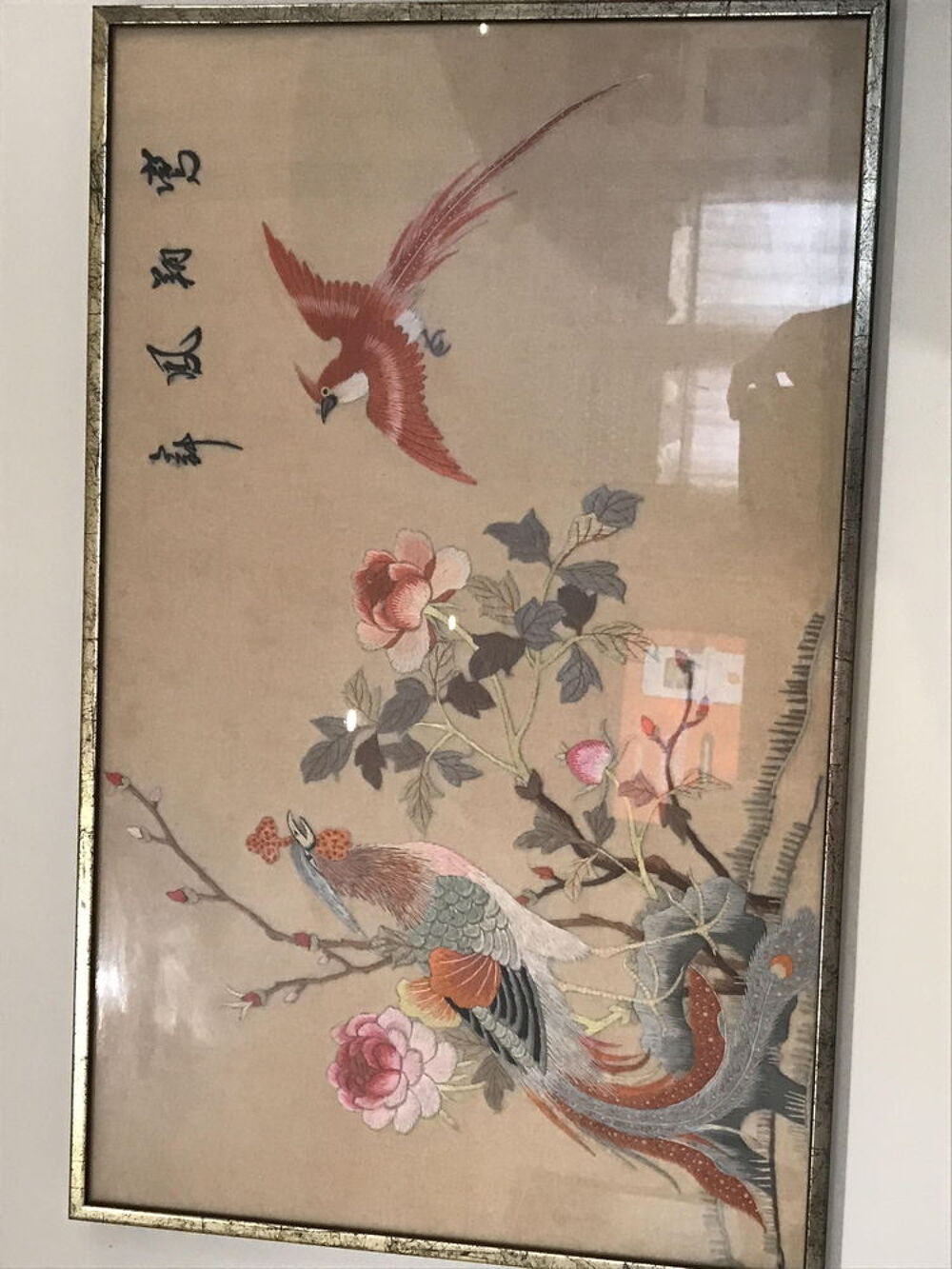 6 tableaux en broderie chinoise traditionnelle en soie Décoration