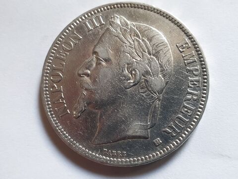 Pice 5 Francs 1868 BB Argent Napolon III 65 Bordeaux (33)