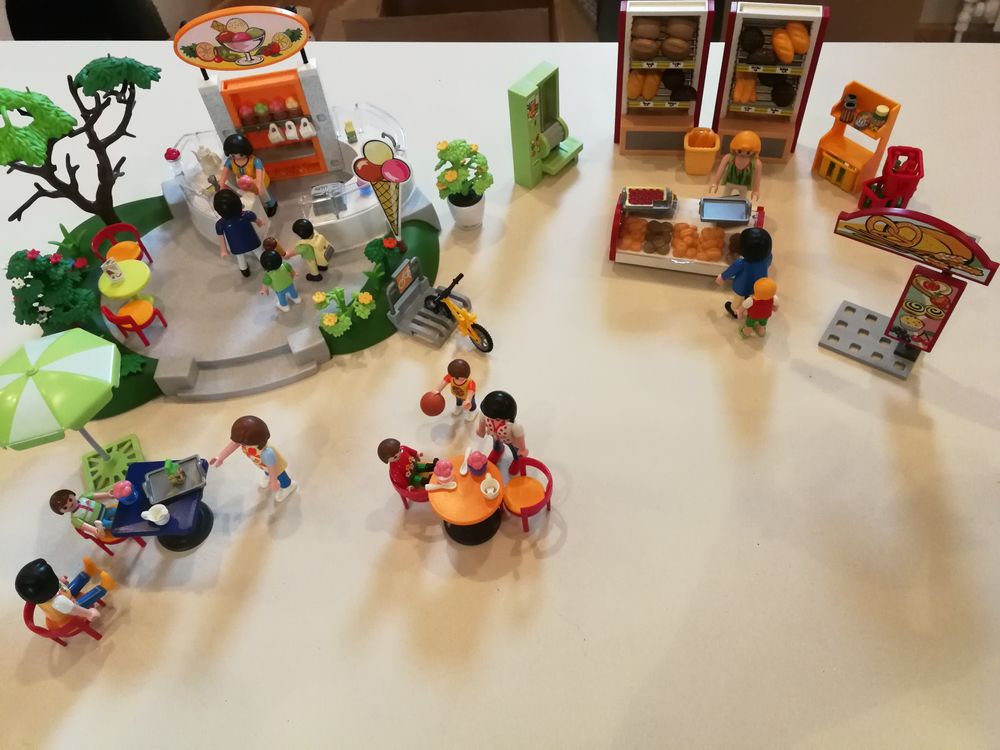 Lot Marchand de glaces et Boulangerie Playmobil Jeux / jouets