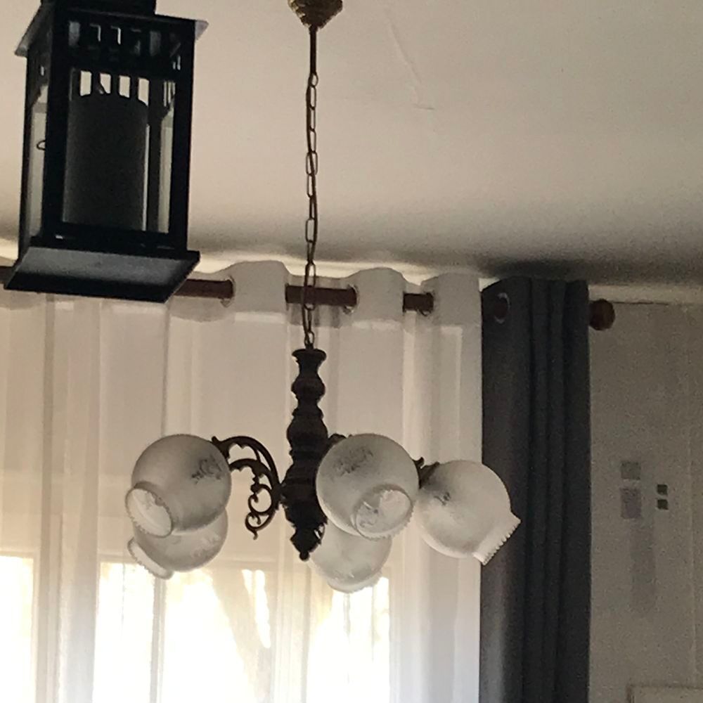 lustre 5 globes Décoration