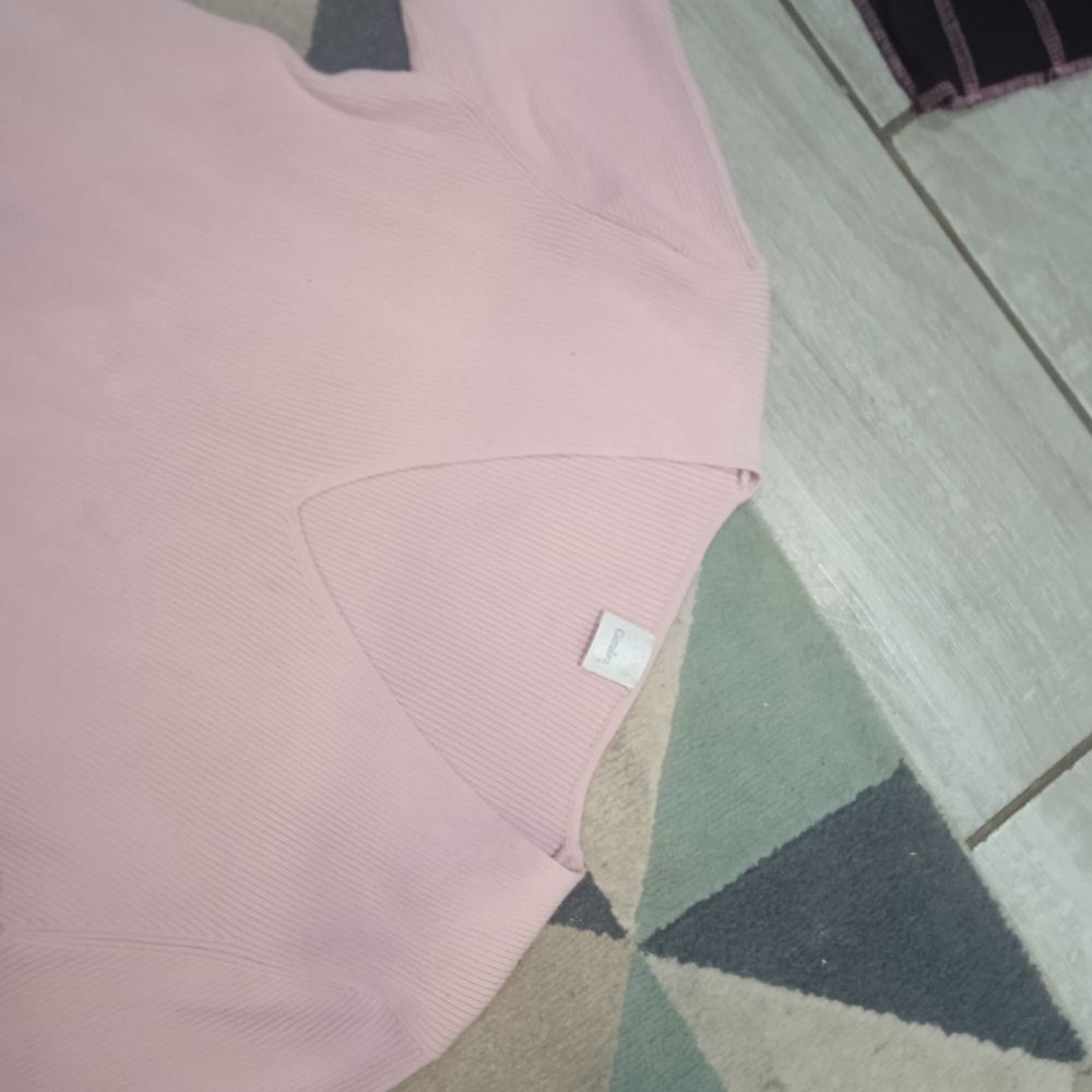 Petit pull rose marque Cama&iuml;eu T 40 manches 3/4 50 % coton e Vêtements