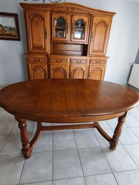 Buffet et table avec rallonge chne clair massif 500 Sully-sur-Loire (45)