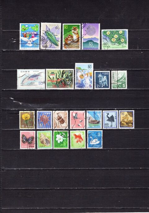lot de 22 timbres du JAPON 1 Les glisottes-et-Chalaures (33)