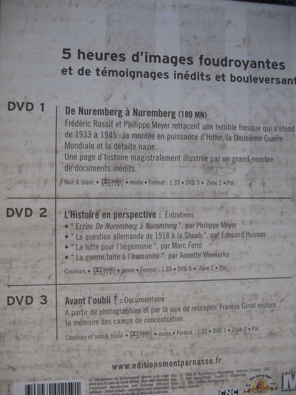 DVD de Nuremberg &agrave; Nuremberg (Coffret 3 DVD) DVD et blu-ray