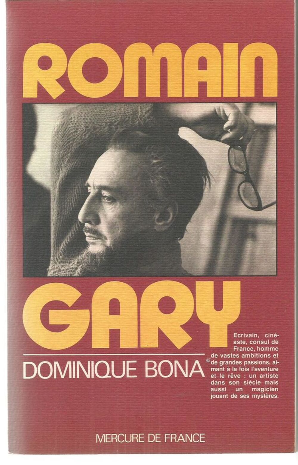 Romain GARY par Dominique BONA Livres et BD