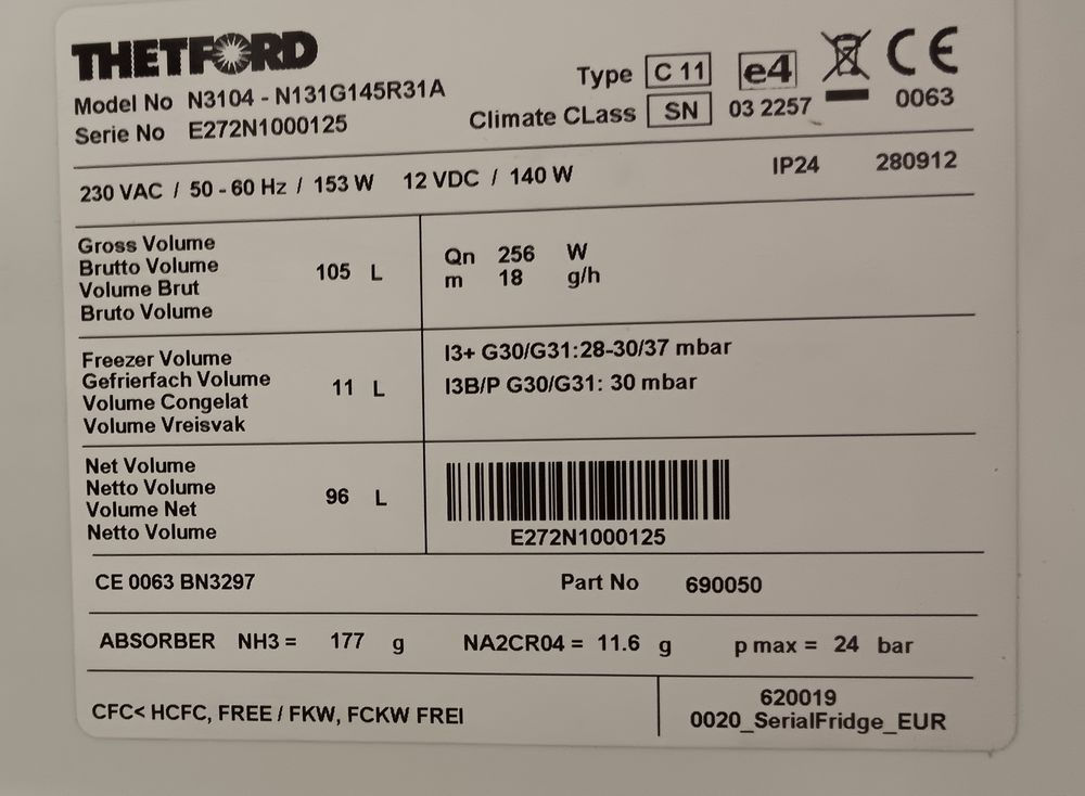 R&eacute;frig&eacute;rateur camping-car Electromnager