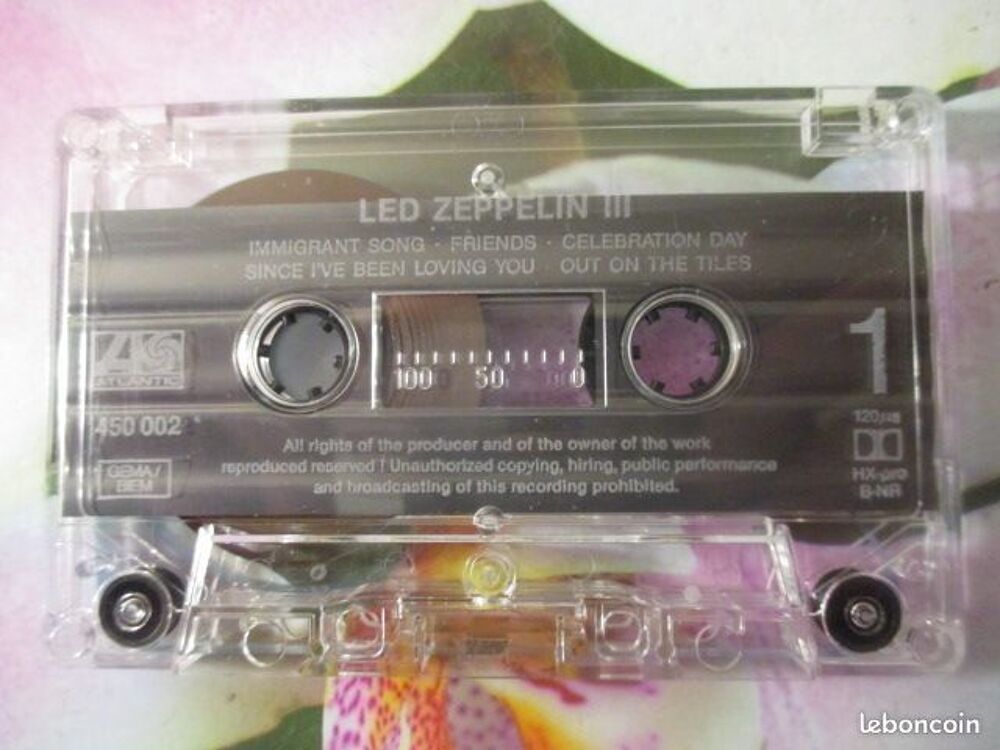 Cassette audio Led Zeppelin CD et vinyles