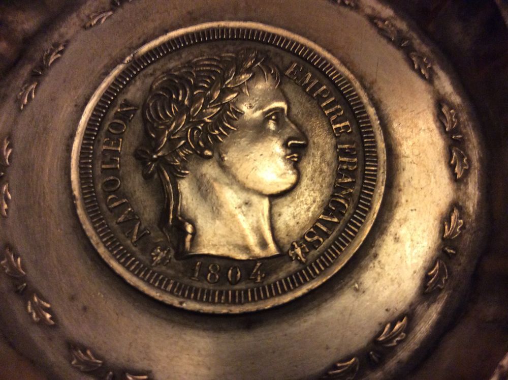 Coupelle m&eacute;tal argent&eacute; Napol&eacute;on 1804 Empire Fran&ccedil;ais 