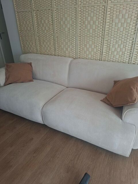 Canapé velours beige très bon état  0 Mantes-la-Jolie (78)