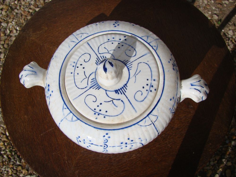 Ancien sucrier Boch Fr&egrave;res La Louvi&egrave;r - ann&eacute;es 1920 Décoration