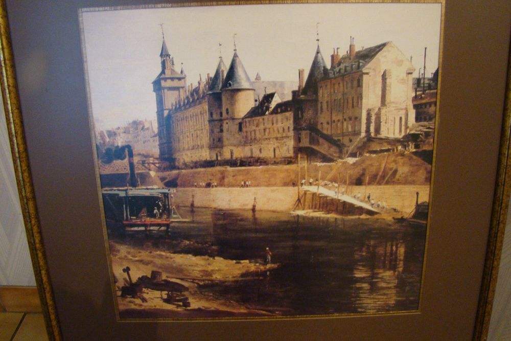 Tableau Gravure Paris, la Conciergerie en 1858 
Décoration