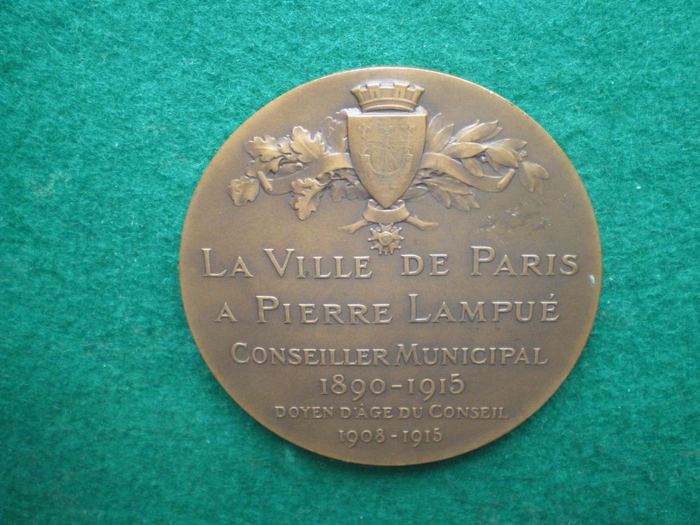 M&eacute;daille de Pierre LAMPUE - Conseiller Municipal. 