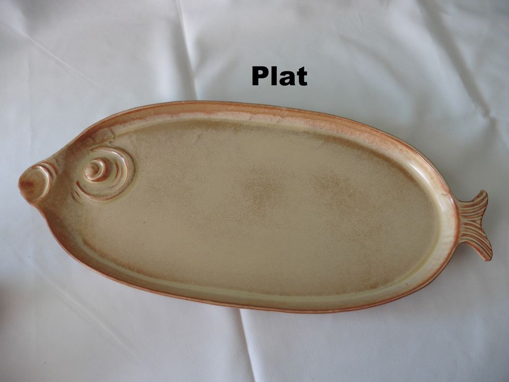 Assiettes Plat - Forme poisson - Vintage Cuisine