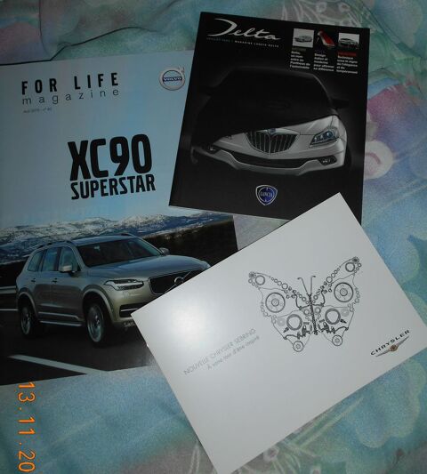 magazines Volvo XC90 & Lancia Delta + dpliant Chrysler Sebr 3 Ervy-le-Chtel (10)