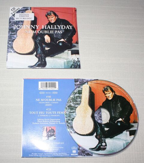 NEUF - J. Hallyday. Picture CD  2 T. 1995. Ne m'oublie pas. 25 Bavay (59)