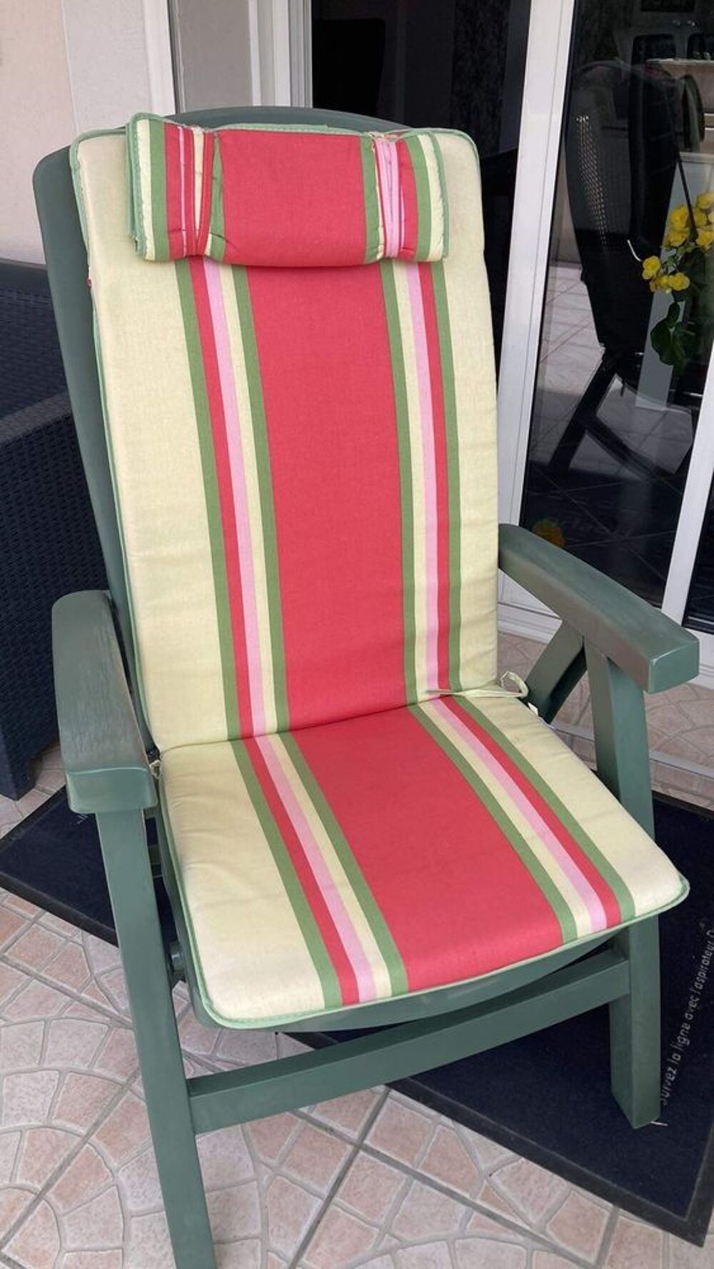 6 coussins de jardin r&eacute;versible quasi neuf Jardin