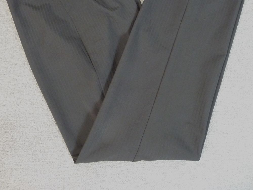 Pantalon Droit Noir &agrave; Fines Rayures Noir- Yumi Mazao Vêtements
