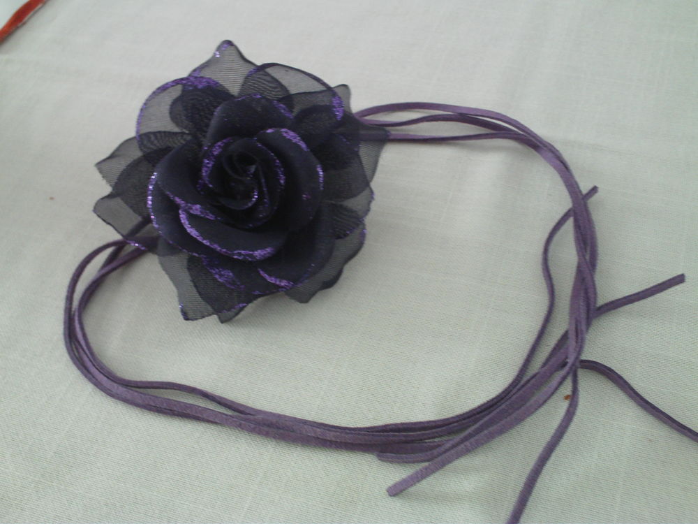Joli ras de cou rose violette N&deg;1096 Bijoux et montres