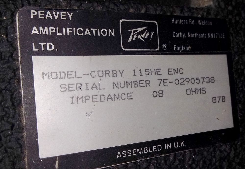 Enceinte Peavey Instruments de musique