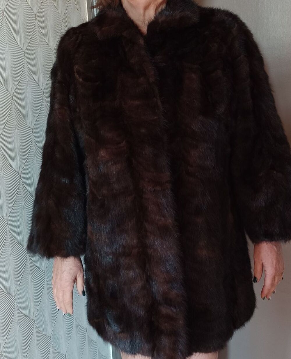 Manteau court vison femme Vêtements