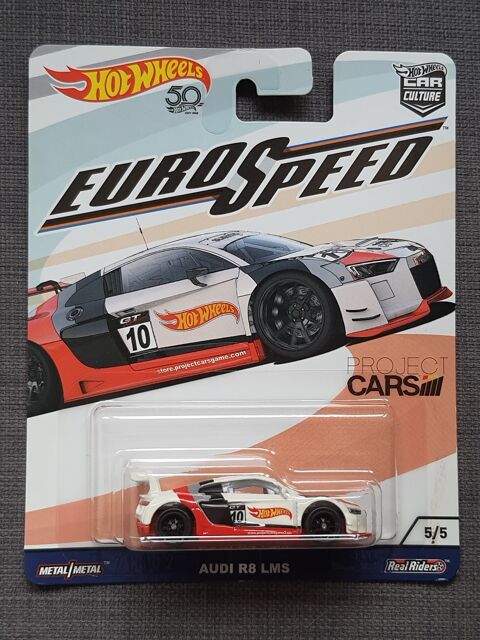 Audi R8 LMS  Project Cars . Euro Speed 5/5 ? Hot Wheels 2017. 50th Anniversary Edition. 22 Saint-Valrien (89)