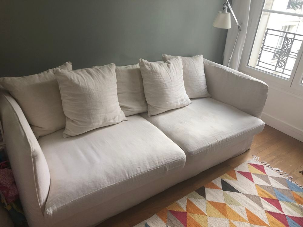Canap&eacute; AMPM Neo Chiquito convertible - lin blanc Meubles