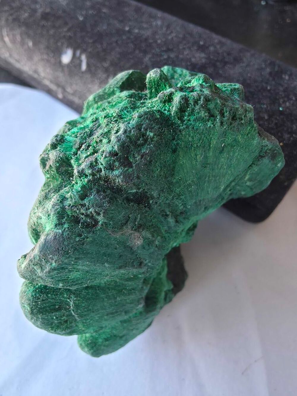 Rare Malachite Fibreuse Velout&eacute;e Katanga RDC-Collection 193g 