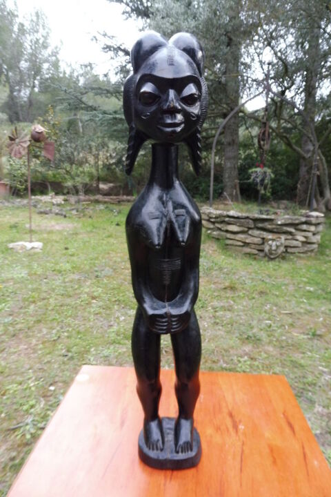 Statue Baoul en bne jeune femme  tresses debout 75 cm 200 Plan-d'Orgon (13)