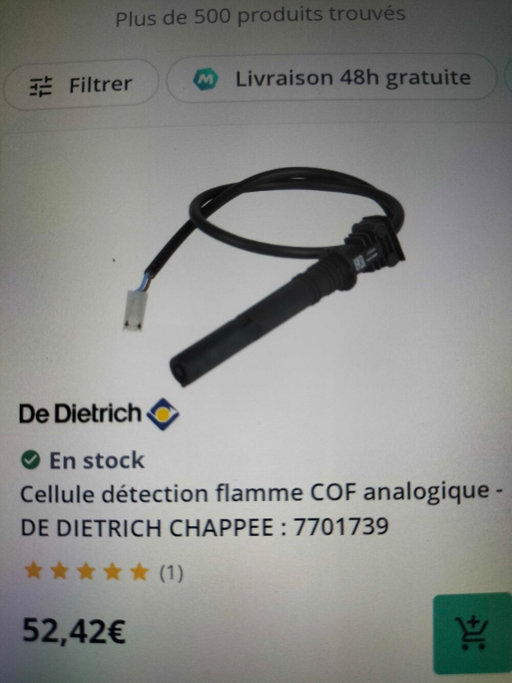 cellule bruleur fioul chapp&egrave;e Bricolage
