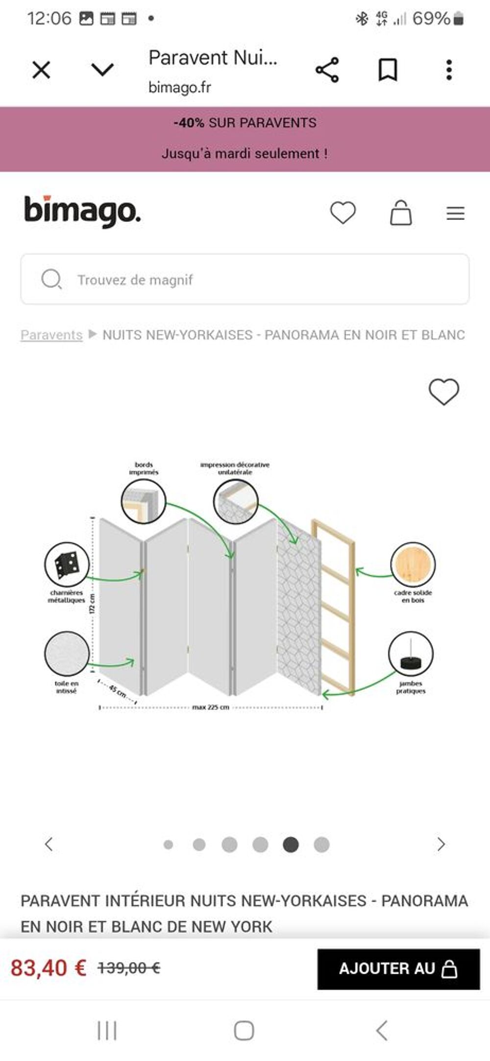 Paravent New-York D�coration