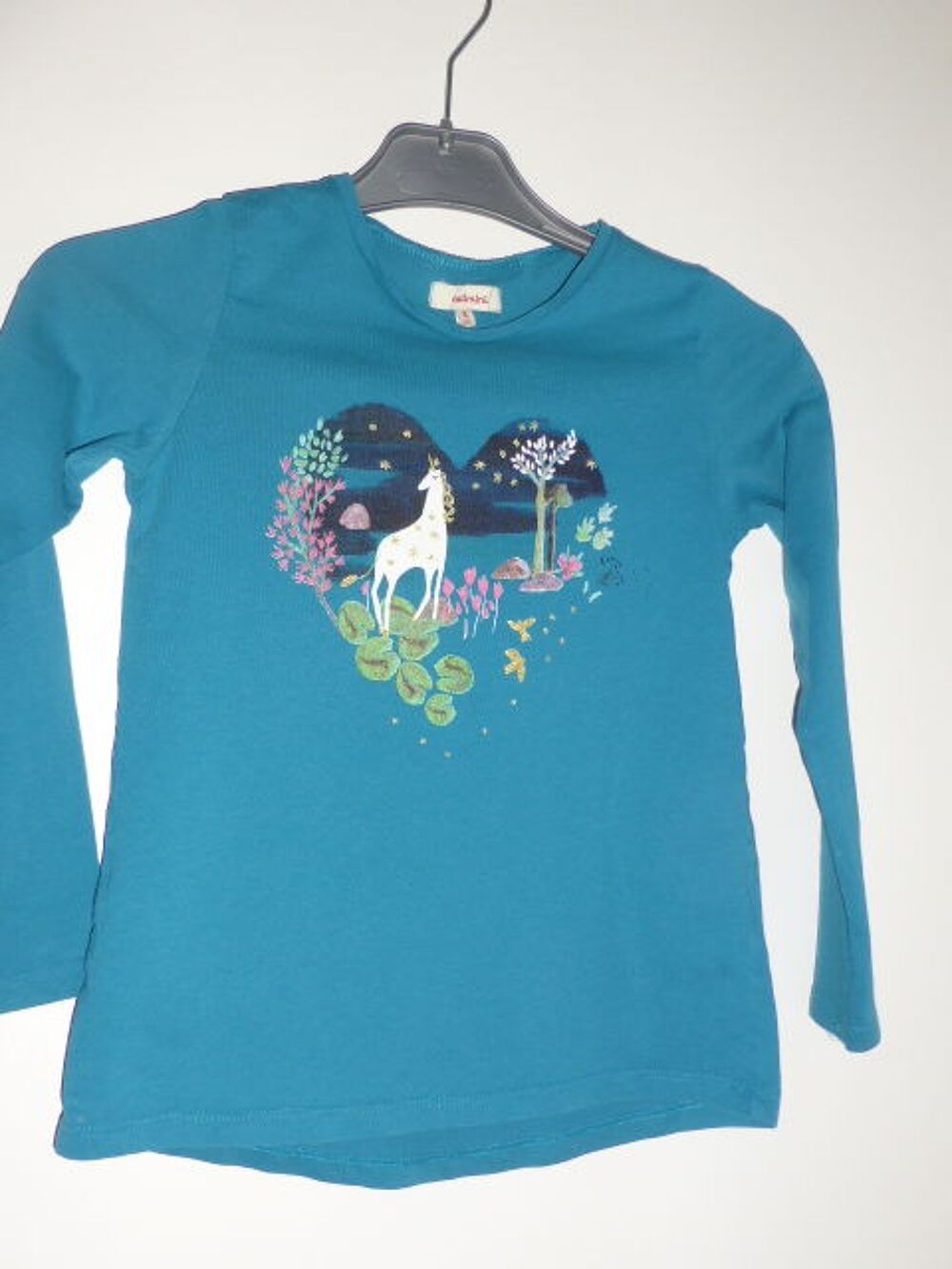 CATIMINI t-shirt fille turquoise licorne 8 ans Vtements enfants