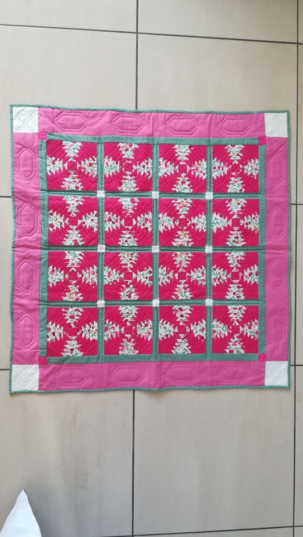 Patchwork fait main neuf Décoration