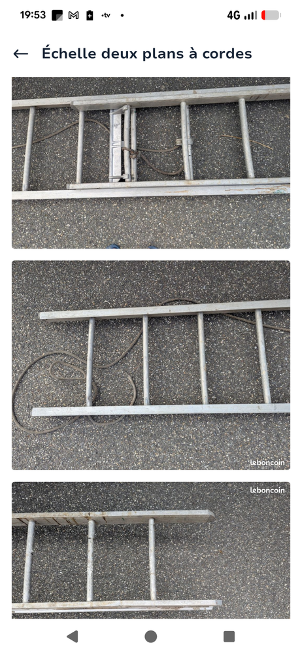 &Eacute;chelle deux plans &agrave; cordes Bricolage