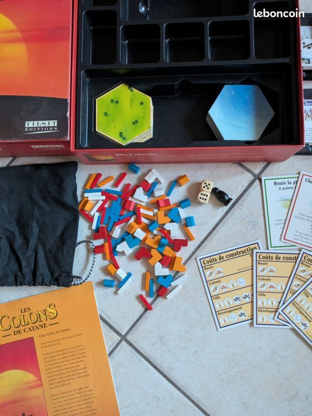 Jeu les Colons de catane tilsit &eacute;dition 1999 avec pions en b Jeux / jouets