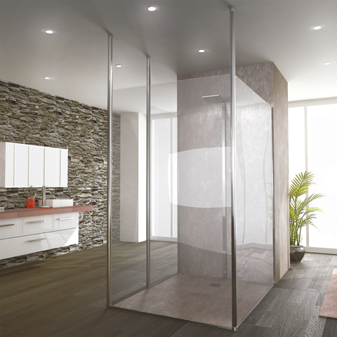 POTEAU FIXATION PARE DOUCHE VERRE SOL/PLAFOND 70 Canoh�s (66)