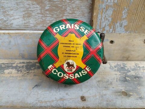 Boite Publicitaire Graisse Écossaise Cirage Lion Noir 32 Loches (37)