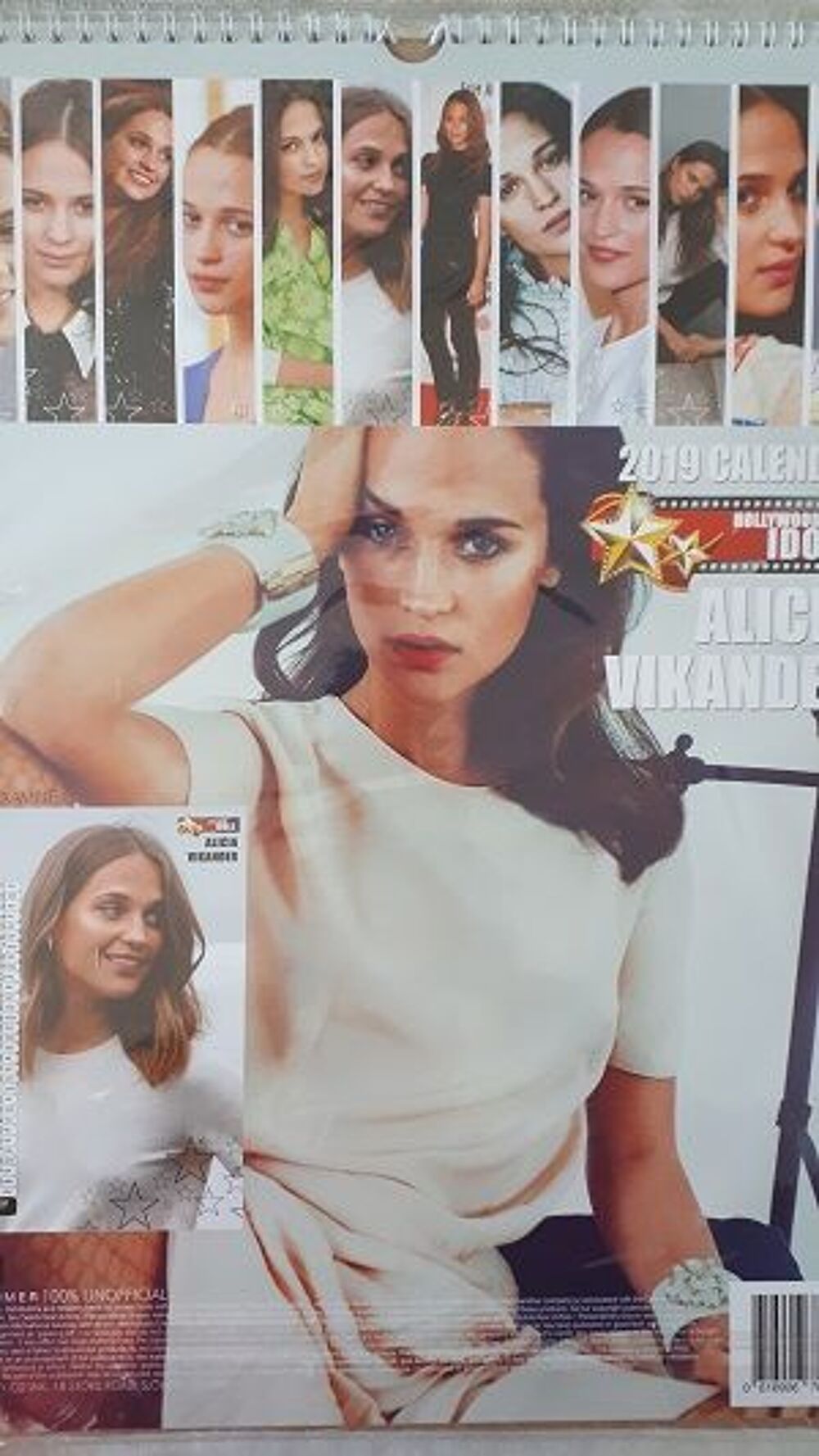 calendrier mural alicia vikander 