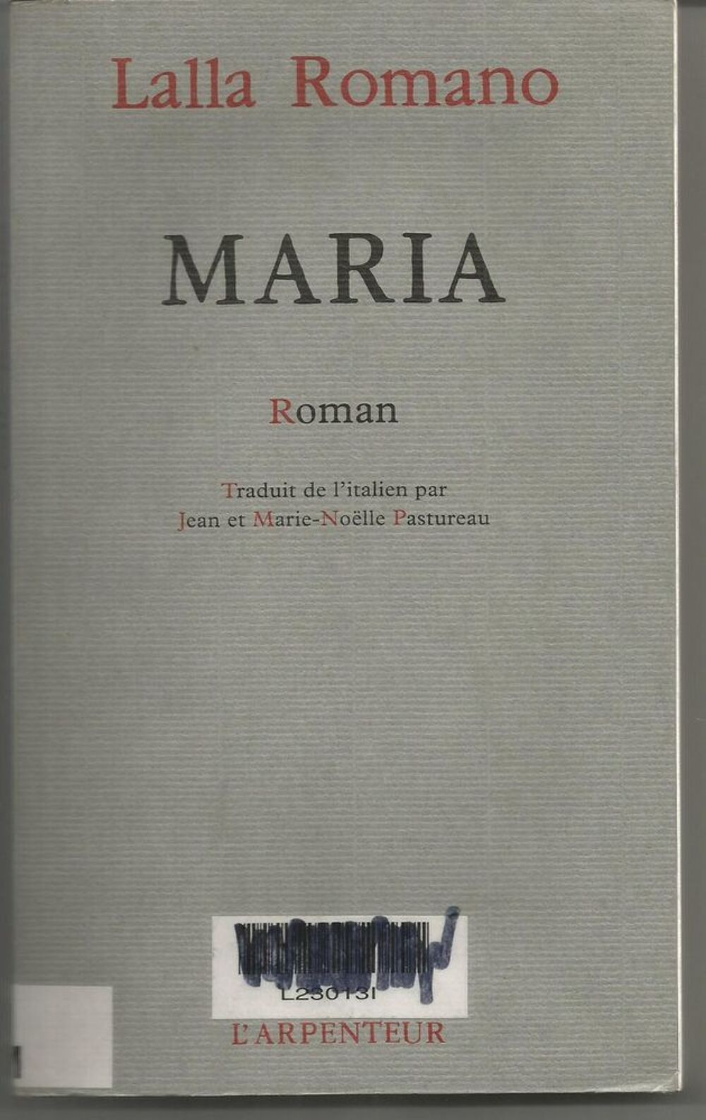 Maria par Lalla ROMANO Livres et BD