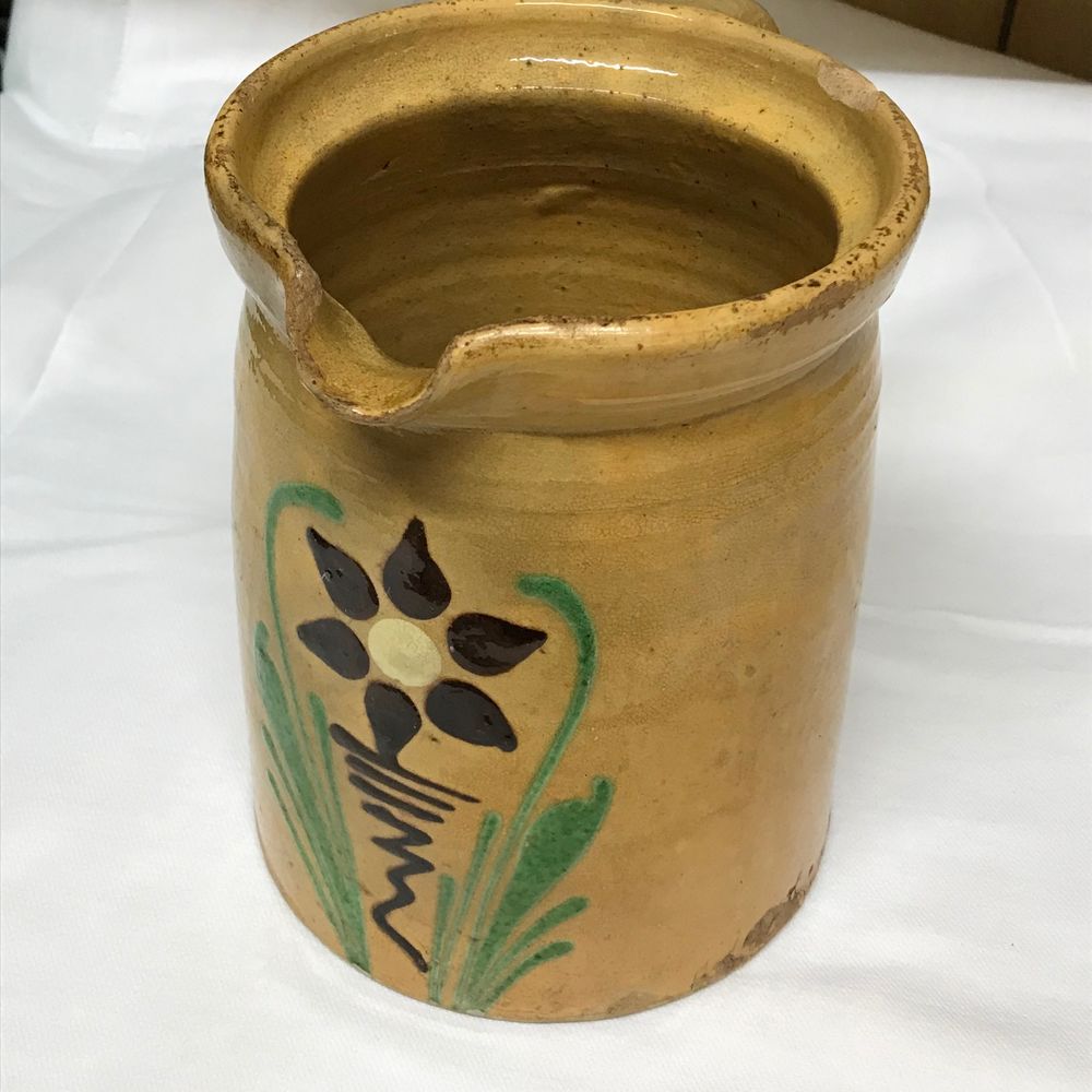 Ancien Pot &agrave; lait en poterie Cuisine