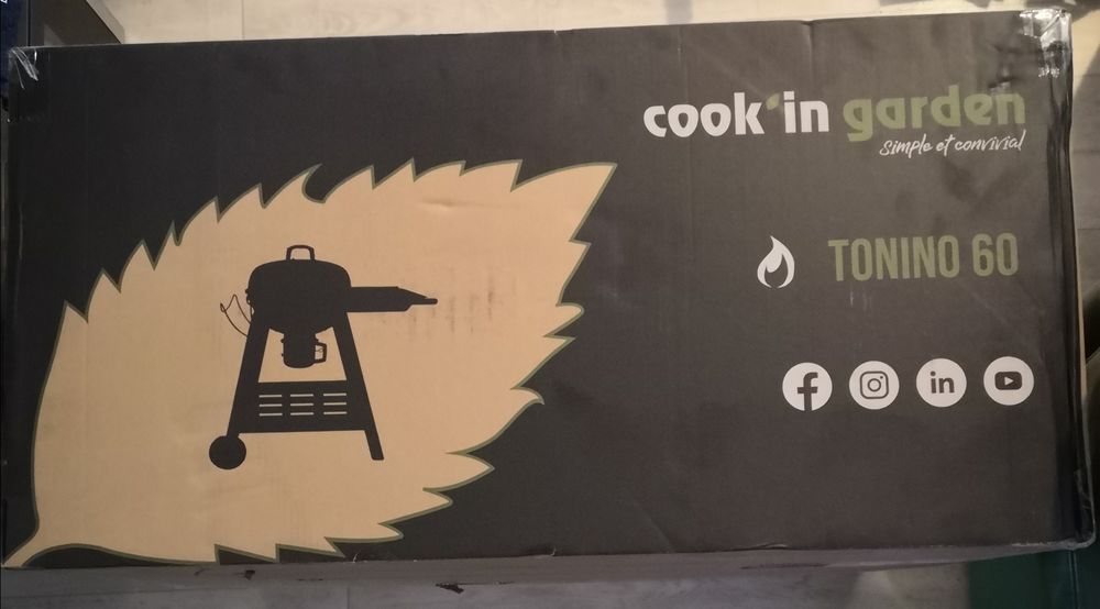 Barbecue Charbon de Bois, Tonino 60, Cook'in garden (neuf) Jardin