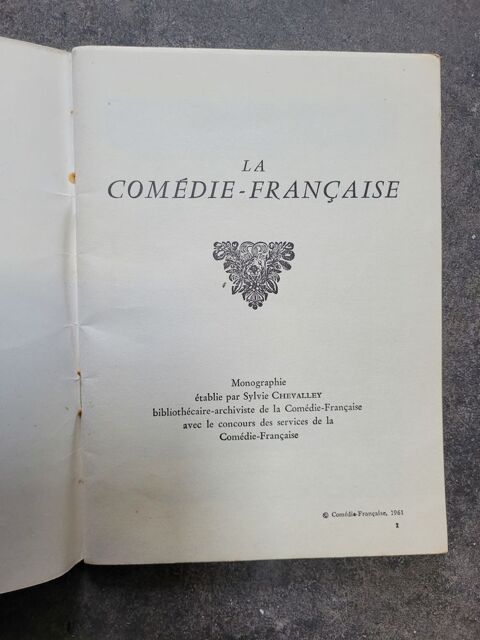 livret pr�sentation com�die fran�aise 10 Rambouillet (78)