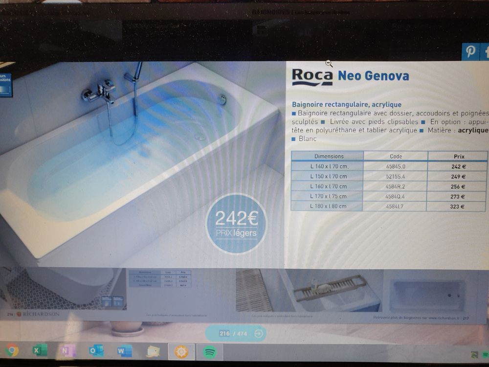 baignoire 1700x750 Meubles