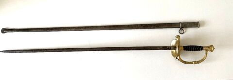 Ancienne Épée Collection Militaria Officier de Marine 1827 250 Hyeres Plage (83)