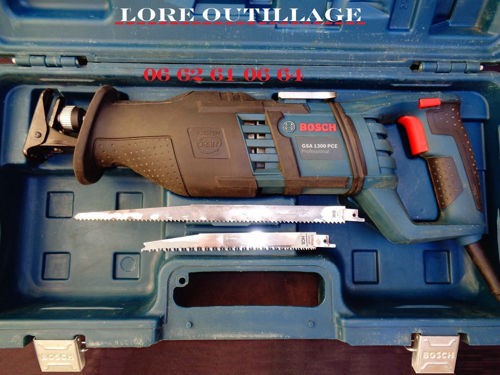 Scie Sabre Bosch Professional GSA 1300 PCE - 1300W, Coupe 230mm, SDS - Coffret Inclus