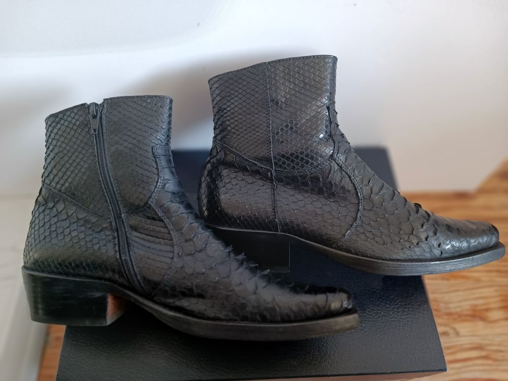 Santiag l&eacute;zard v&eacute;ritable fabriqu&eacute;es en Italie taille 39 Chaussures