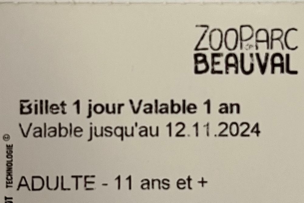 Billets Beauval adultes Billetterie