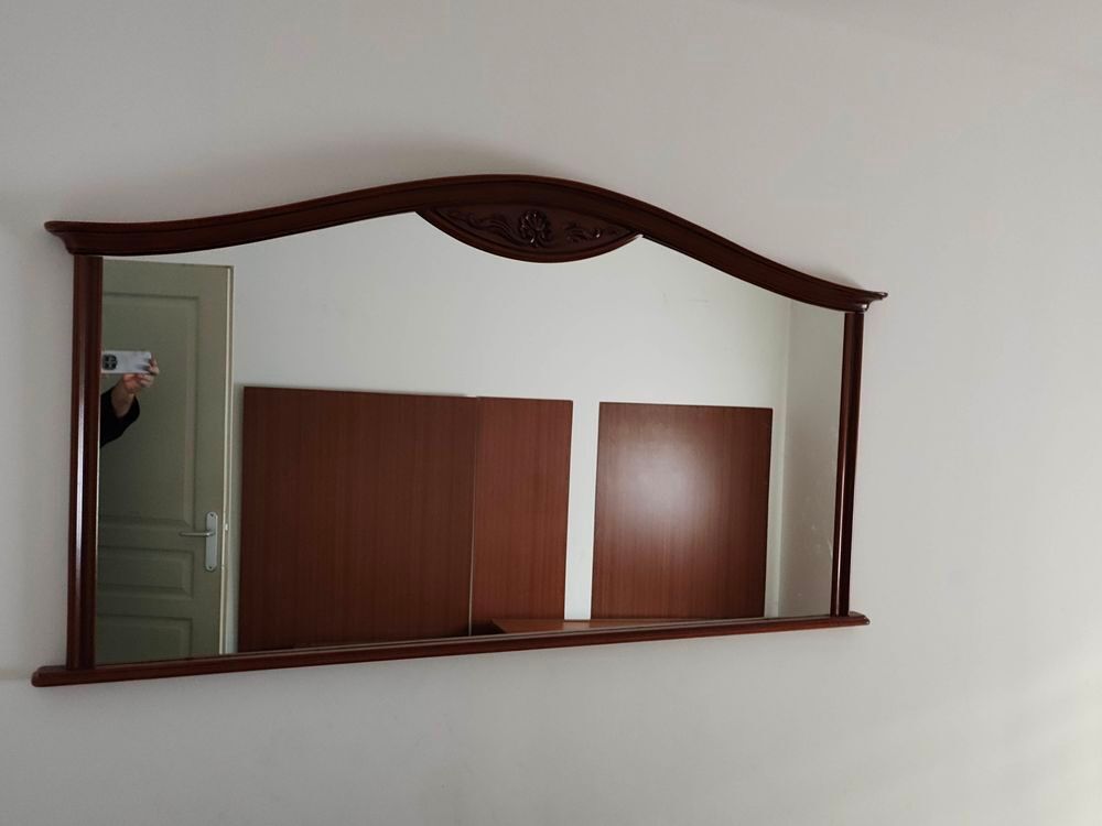 Grand mirroir mural ancien. Décoration