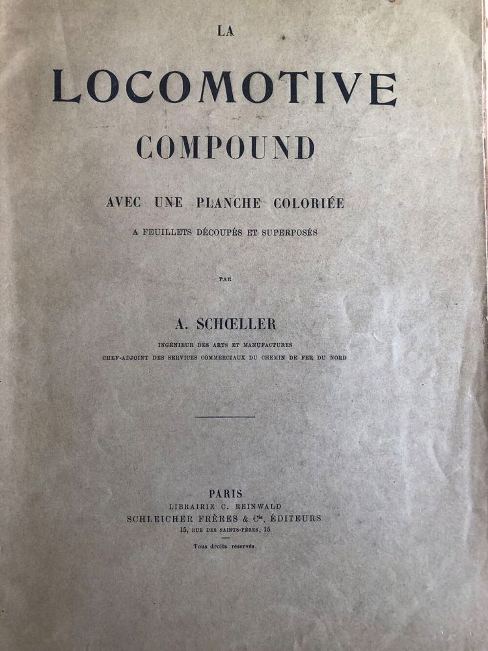 LIVRE LOCOMOTIVE
SCHOELLER, Adolphe 